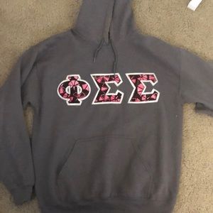 Phi Sigma Sigma letter sweatshirt